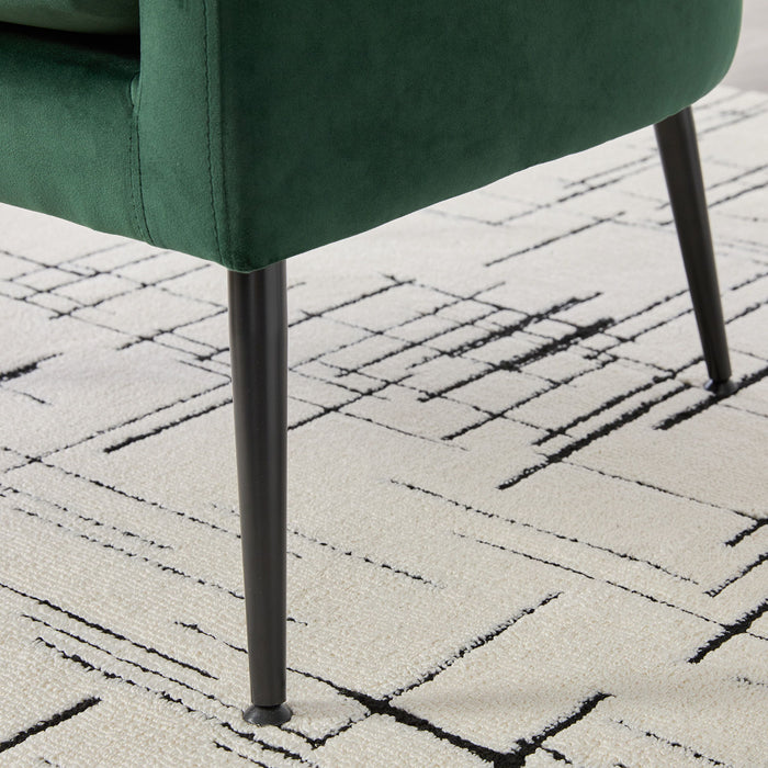 Open Back Accent Chair, Round Sofa Lounge Armchair