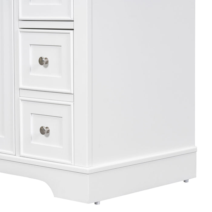 Modern Bathroom Vanity Base Only With 1 Cabinet And 6 Drawers
