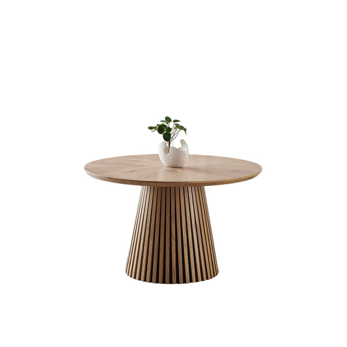 Round Dining Table For Dining Room - Natural Wood