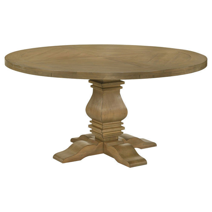 Round Dining Table Set With Upholstered Chairs