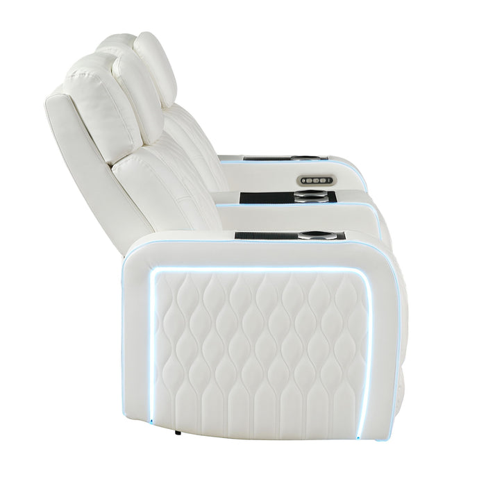Electra - Power Reclining Set With Power Headrests, Massage And LED Lighting