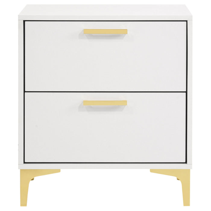 Karena - 2 Drawer Rectangular Nightstand - White