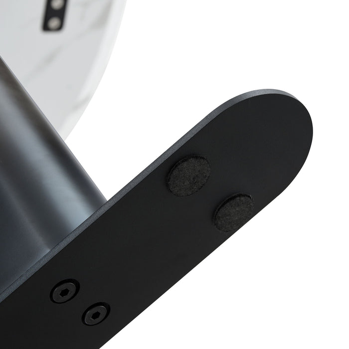 Round Dining Table With Cross Base, Modern Home Furniture