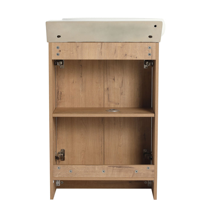 Freestanding Bathroom Vanity With Sink And Storage Rack, Soft Close Doors Base With Basin