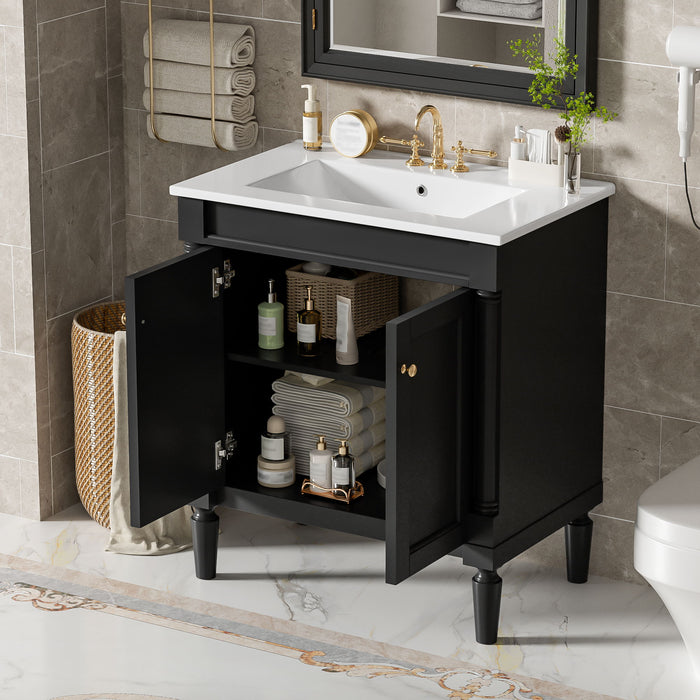 Bathroom Vanity Cabinet With Sink, Soft Close Doors, Storage Cabinet