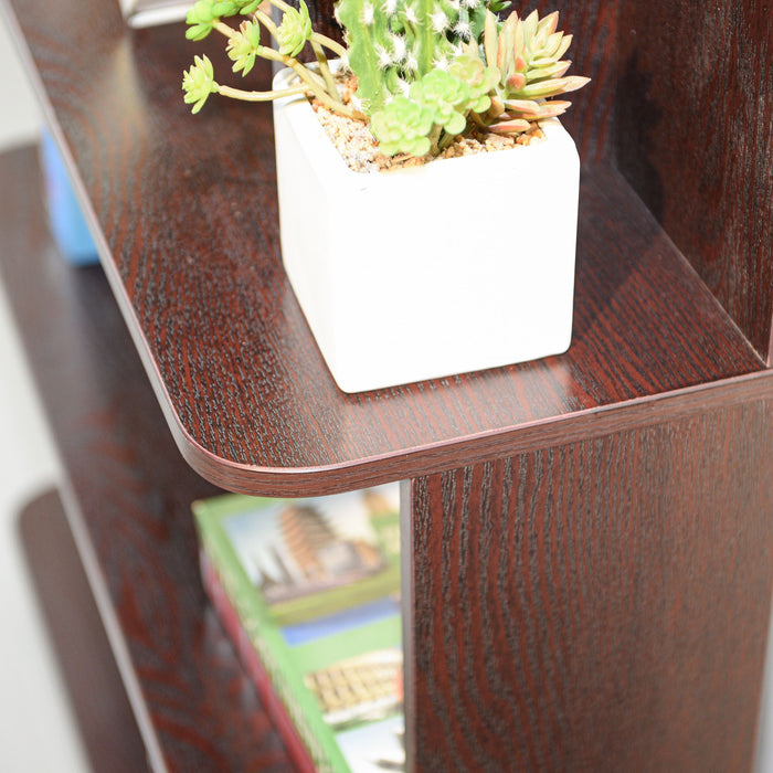 Modern 5 Tier Open Storage Bookcase