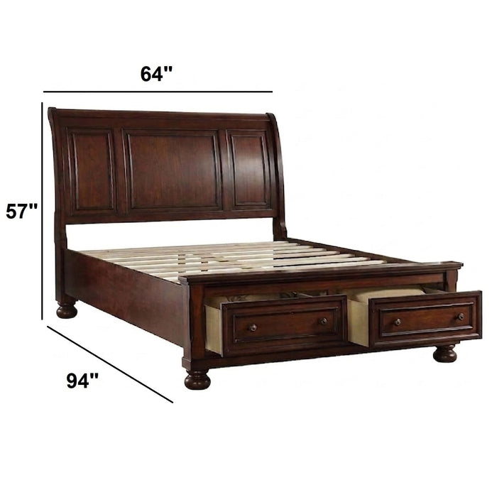 Bed With 2 Panel Headboard And Footboard