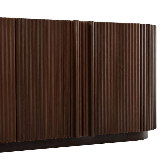 TV Stand With Fluted Tambour Style Door