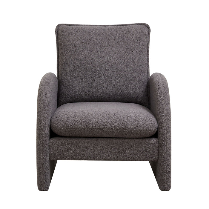 Modern Sherpa Upholstered Accent Chair, Comfortable Living Room Armchair, Lounge Chair For Bedroom, And Office
