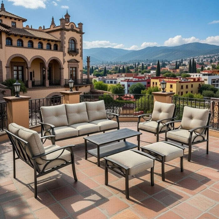 Patio Furniture Set & Coffee Table For Backyard