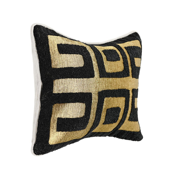 Dala - 12" x 16" Pillow - Black / Gold