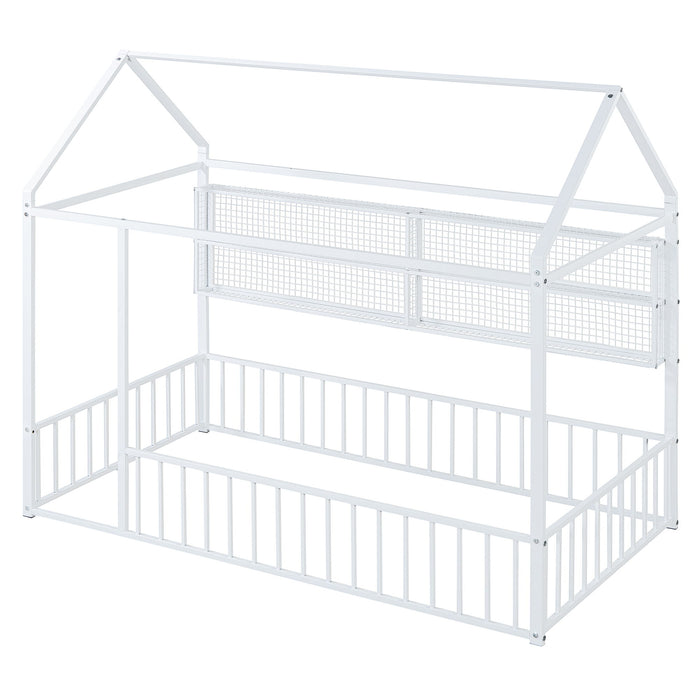 House Frame With Fence And Shelves