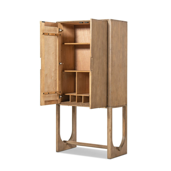 Nolan - Bar Cabinet With Wine Storage - Brown