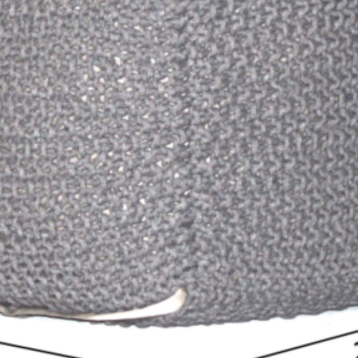 Semi Rounded Pouf, Cable Knitted, Perfect Seating