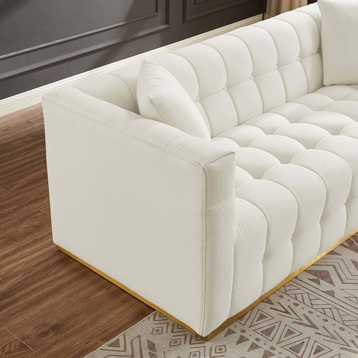 Eleanor - Sofa - Beige / Gold / Ivory / Ivory White
