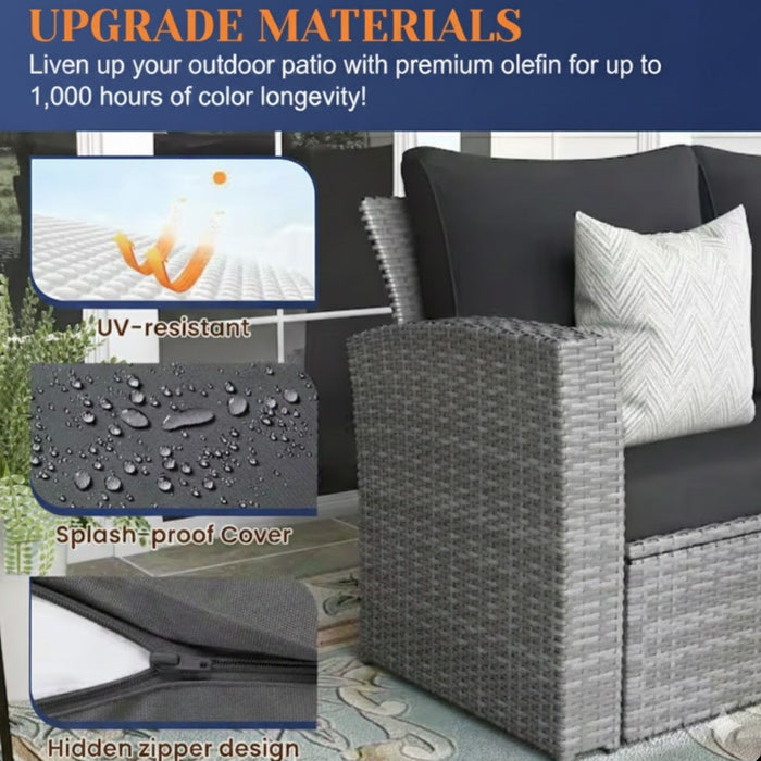 Modern Patio Set With Table And Cushions