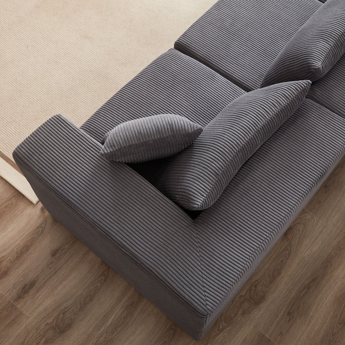 Modular L Shaped Sectional Compressed Sofa, Free Combination