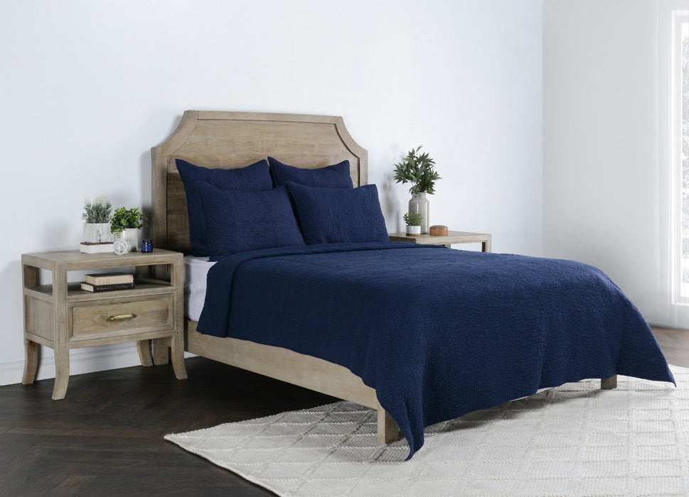 Elara - King Sham - Indigo