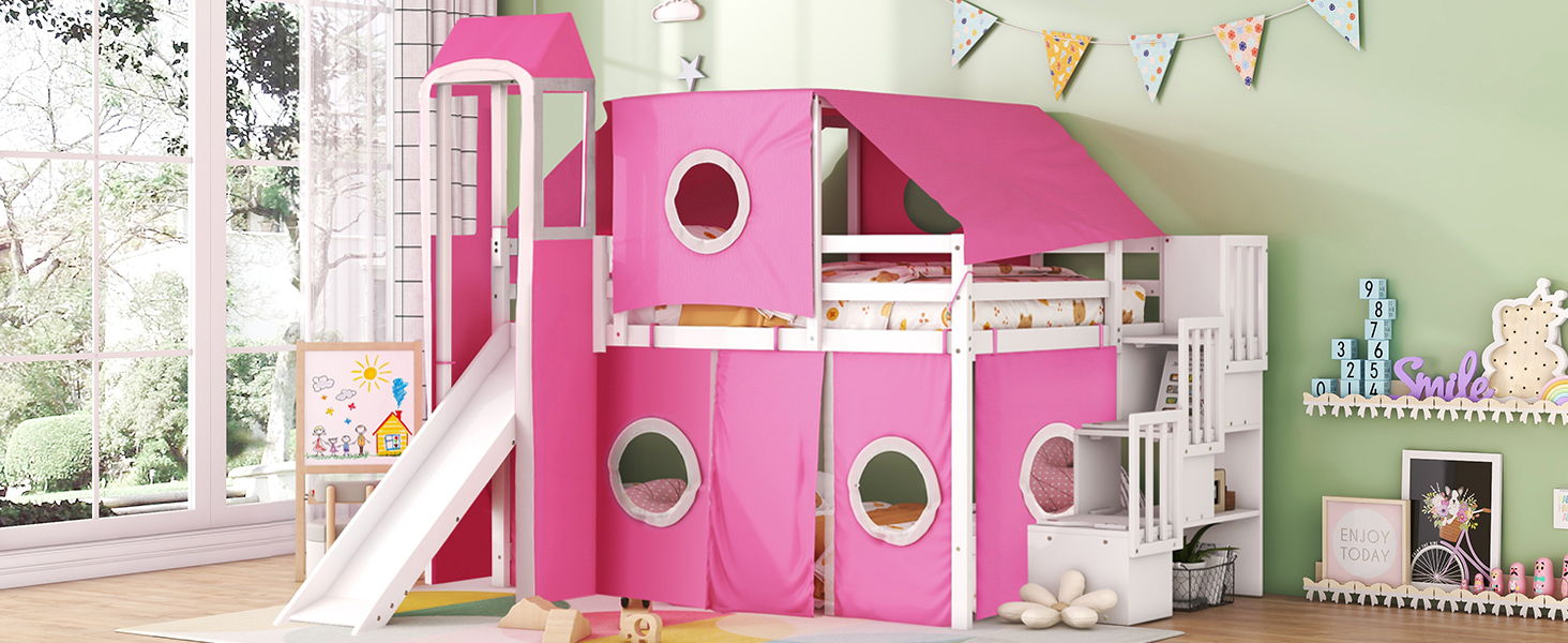 Loft Bed With Tent And Tower