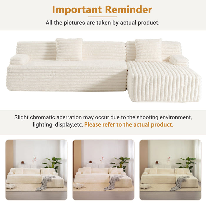 Cloud Sectional Sofa Upholstered Couch Free Combined Sofa