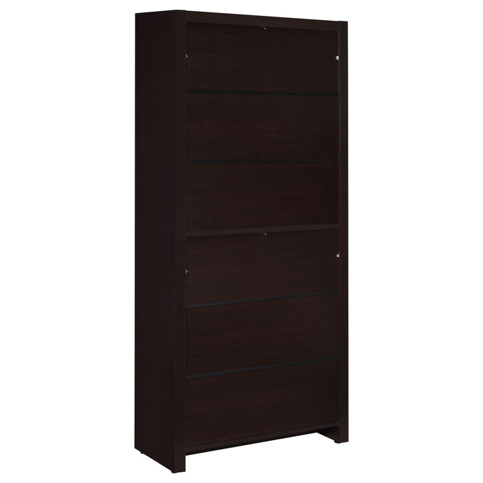 Maureen - 5 Shelf Bookcase With Drawer - Cappuccino