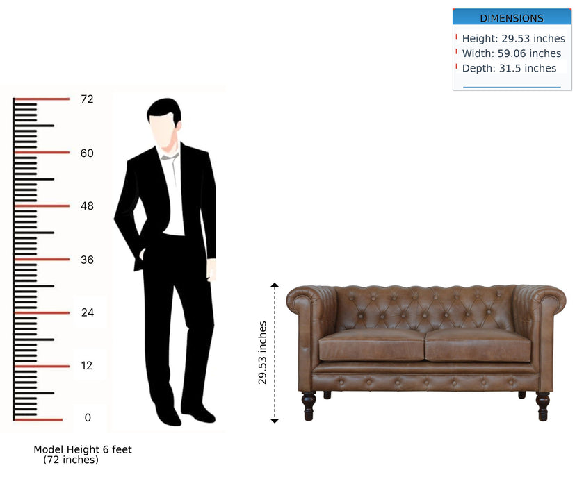Buffalo - Chesterfield Sofa - Brown
