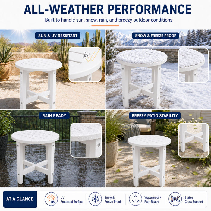 Round Outdoor Side Table