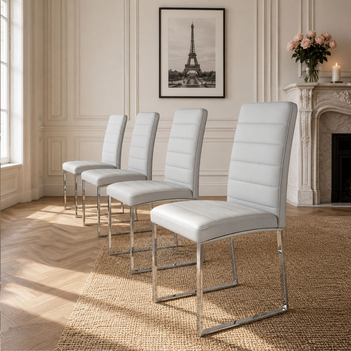 Oversized Dining Chairs (Set of 4) - Light Gray