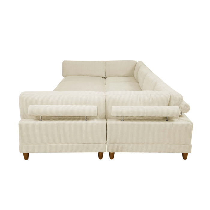 Modern Modular Sectional With Adjustable Back Support