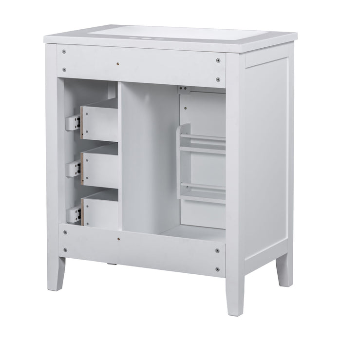 Modern Bathroom Vanity With Sink Combo, 3 Drawers