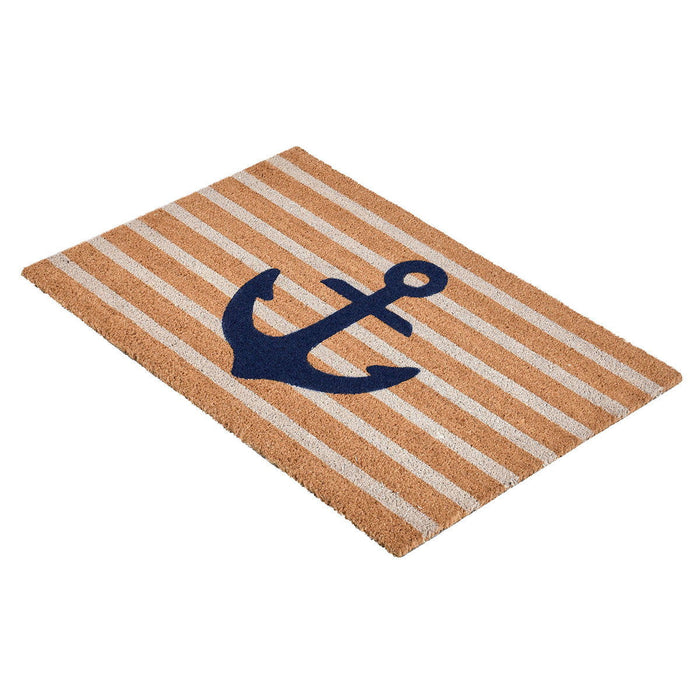 Doormats - Anchors Away Doormat - Navy/Natural