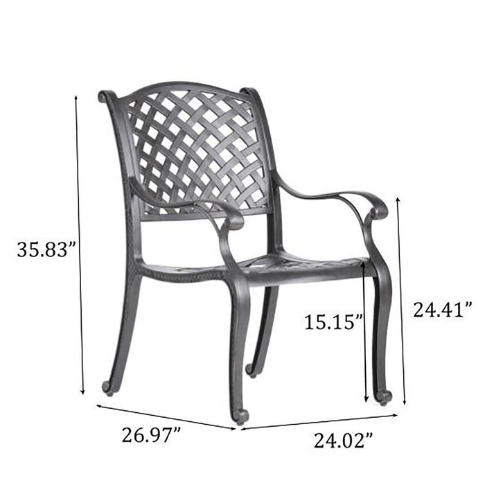Rectangular 6 Person 85.83" Long Dining Set With Cushions