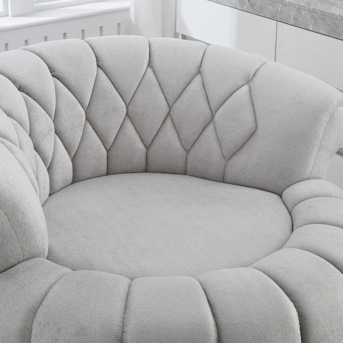 Round Swivel Accent Chair With Rotation