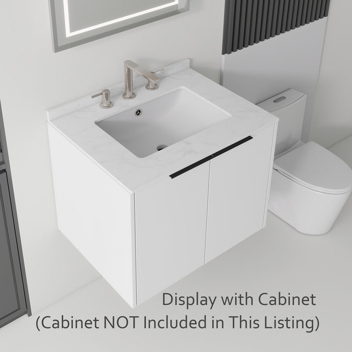 Basin Sink, 0.6" Ultra Thin Profile, Triple Faucet Holes, Sink Only