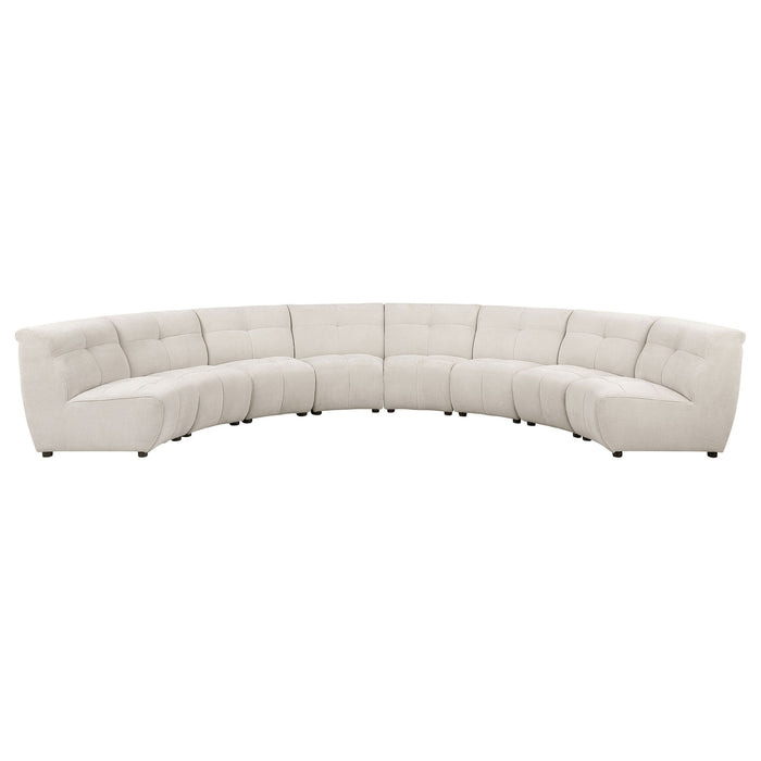 Sycamore - 8 Piece Upholstered Sectional Sofa With Curved Design - Ivory