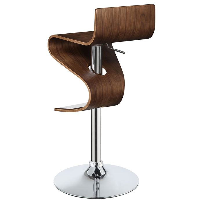 S-Shaped Adjustable Bar Stool - Brown