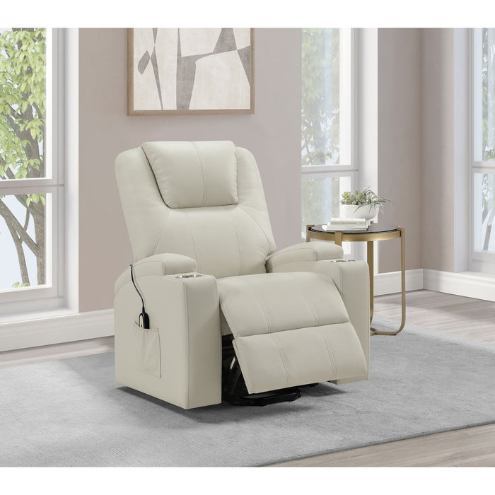 Macklin - Power Lift Massage Recliner With Heat And Dual Cupholders