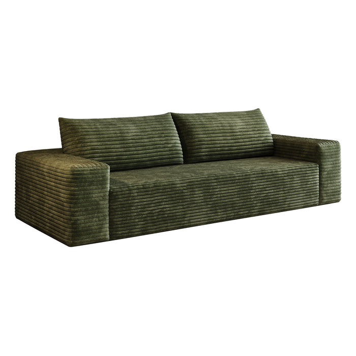 3 Setaser Sofa, Deep Seat Couches For Living Room - Green