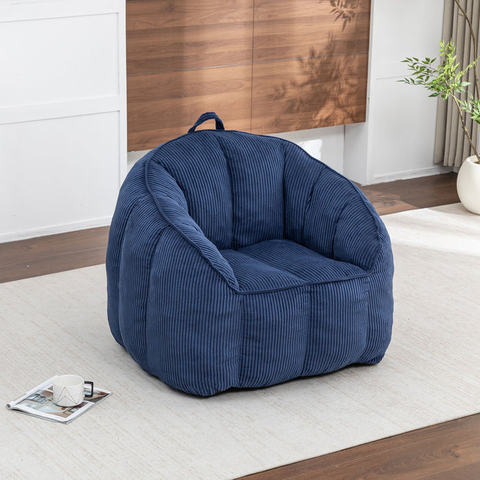 Giant Bean Bag Chair Sofa For Living Room - Dark Blue