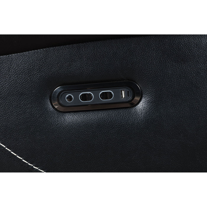 Hayden - Power Recliner With Dual Control, USB Charging Ports - Black