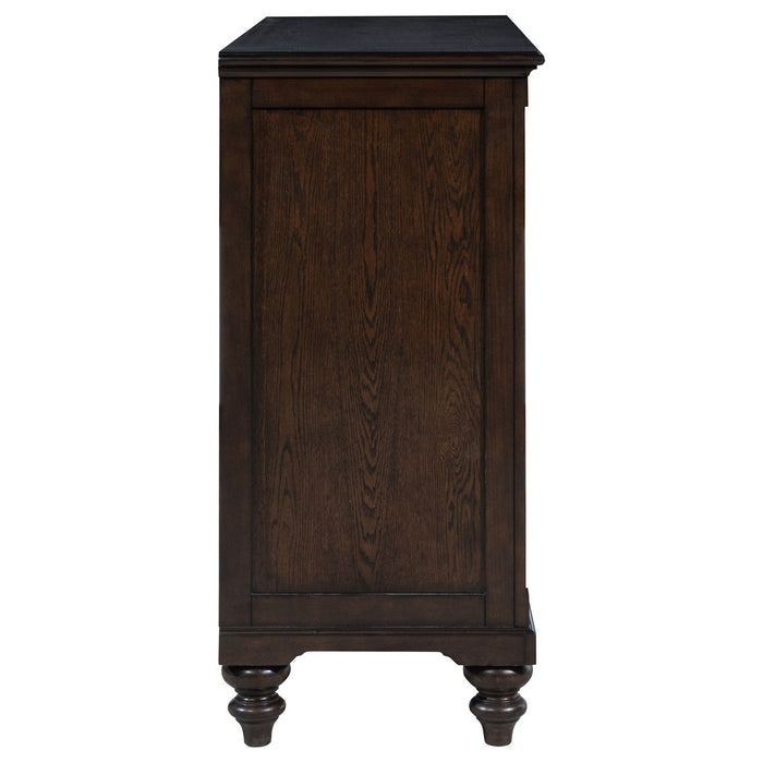 Berwick - 8 Drawer Dresser Cabinet With Felt Lined Drawers - Dark Oak
