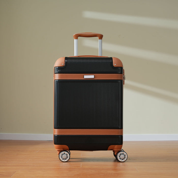 Hardshell Luggage Sets 3 Piece Carry On Suitcase Double Spinner Wheels With Tsa Lock