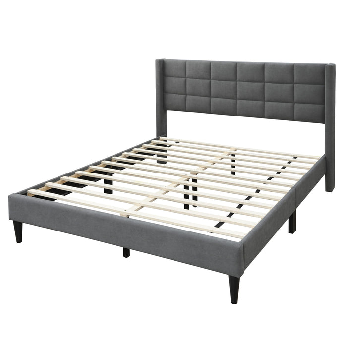 Bed Upholstered Box Design Headboard