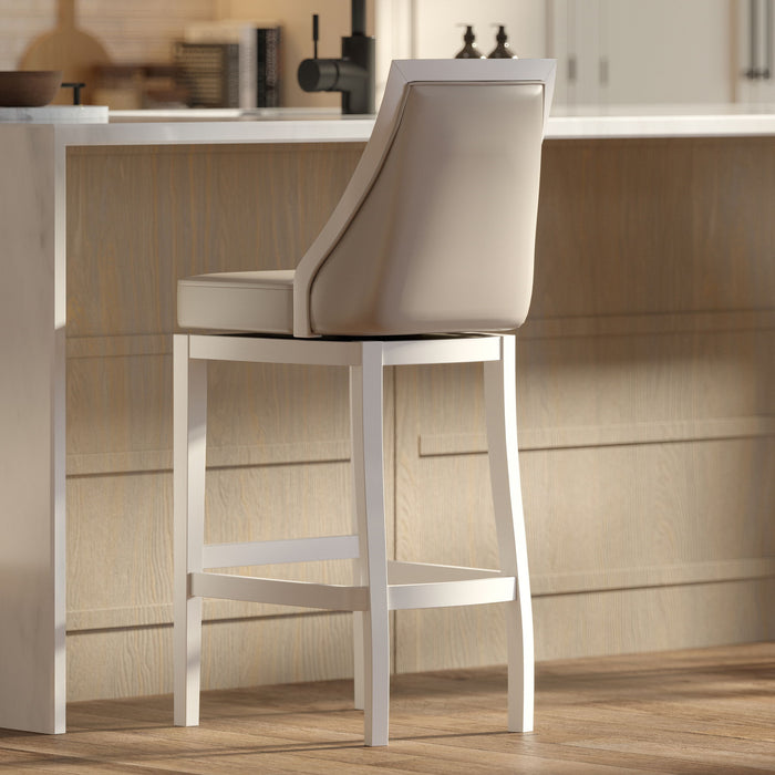 Modern Swivel Stool With Tall Back