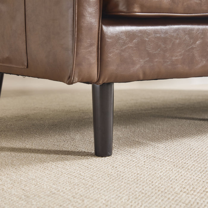 Mid Century Modern Loveseat Sofa With USB Ports, Removable Pillow Cover