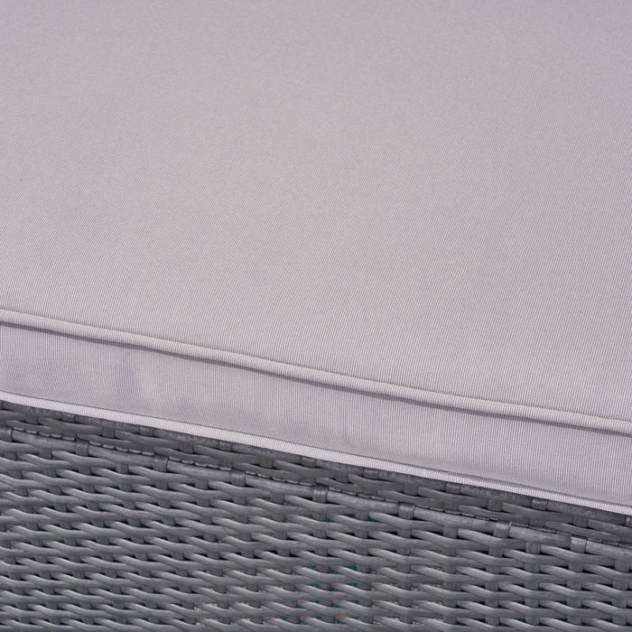 Thalassa - Outdoor 3 Seater Sofa With Water Resistant Cushion - Gray / Black