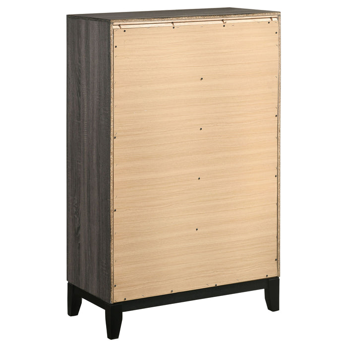 Gregory - 5 Drawer Chest - Smoke Gray