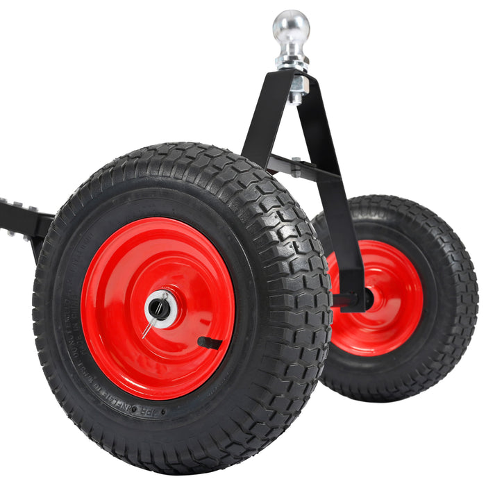 Heavy Duty Trailer Dolly With 2" Ball 1000 Lb Capacity For Easy Mobility - Black