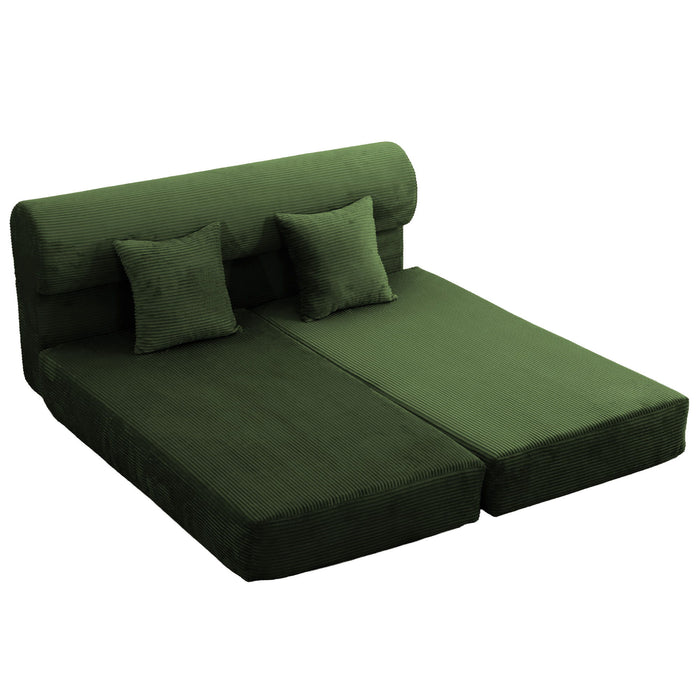 Convertible Sofa Bed, 2 Seater Fold Out Floor Couch