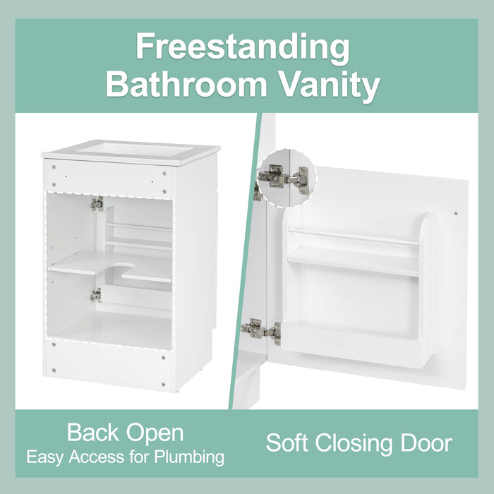 Bathroom Vanity With Sink, Cabinet With Adjustable Shelf